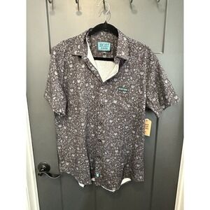 Brist Mfg Locust Cider Short‎ Sleeve Button Down Size Medium